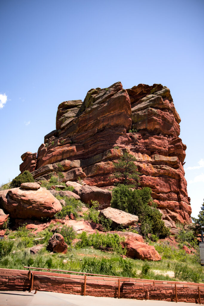 Red Rocks Amphitheatre sandstone formation photographed during my Colorado trip.